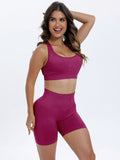 Nichelle Scoop Neck Wide Strap Racerback Tank and Shorts Set (multiple color options)