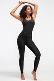 Carlie Crisscross Back Wide Strap Active Jumpsuit (color options)