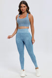 Tami 3 Piece - Washed Racerback Tank, Shorts and Legging Set (multiple color options)