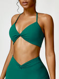 Taj Twisted Halter Neck Sports Bra (multiple color options)