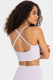 Arias Crisscross Back V-Neck Sports Bra (color options)