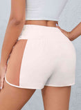Sandy Color Block Wide Waistband Shorts
