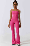 Raina Halter Neck Flare Sport Jumpsuit (color options)