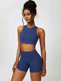 Amara Cutout Cropped Sport Tank and Shorts Set (multiple color options)