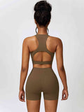 Amara Cutout Cropped Sport Tank and Shorts Set (multiple color options)