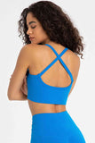 Arias Crisscross Back V-Neck Sports Bra (color options)