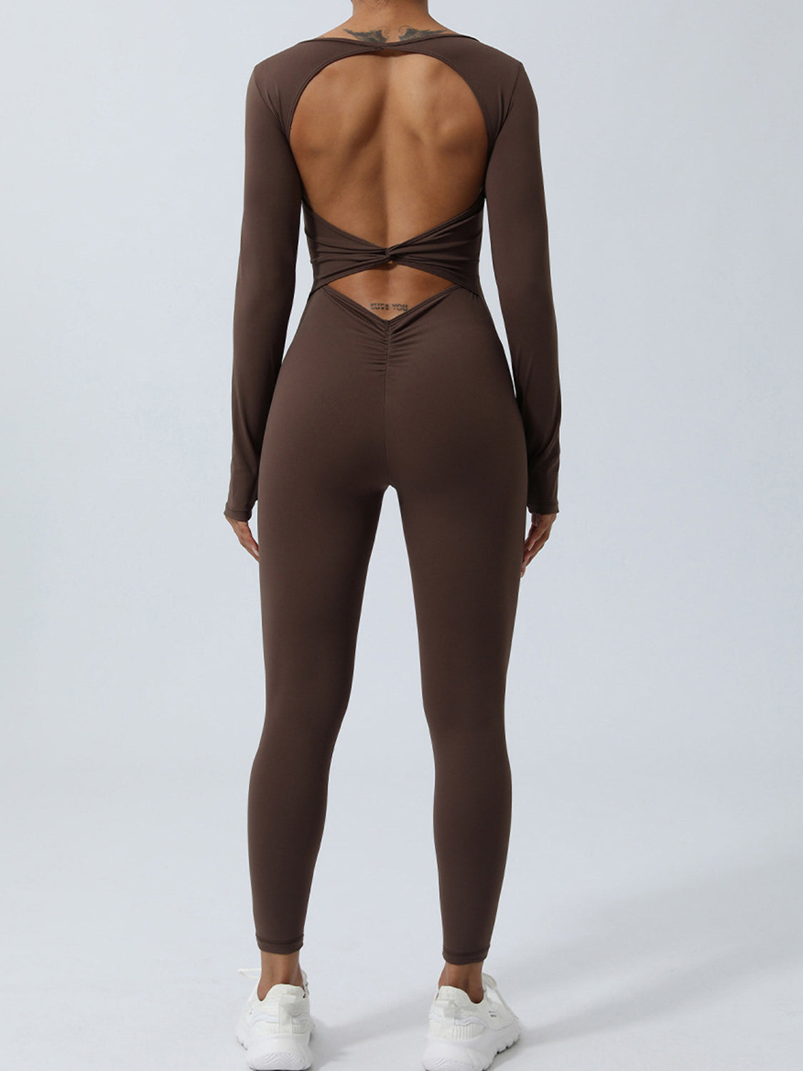 Jenni Twisted Backless Long Sleeve Jumpsuit (color options)