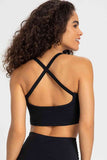 Arias Crisscross Back V-Neck Sports Bra (color options)