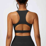 Chloe Cropped Cutout Racerback Sport Tank (multiple color options)