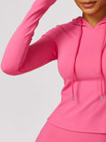 Mia Drawstring Long Sleeve Active Hoodie