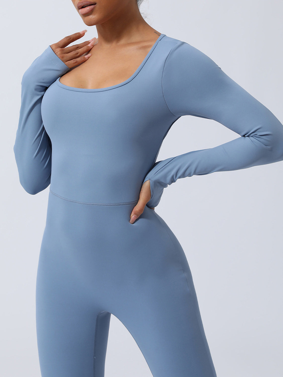 Jenni Twisted Backless Long Sleeve Jumpsuit (color options)