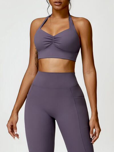 Halle Halter Neck Active Sports Bra