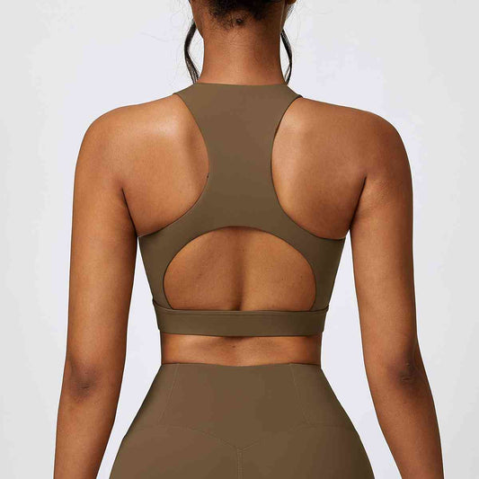 Chloe Cropped Cutout Racerback Sport Tank (multiple color options)