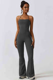 Raina Halter Neck Flare Sport Jumpsuit (color options)