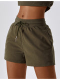 Nikki Drawstring Smocked Waist Shorts