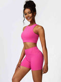 Amara Cutout Cropped Sport Tank and Shorts Set (multiple color options)