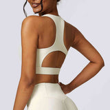 Chloe Cropped Cutout Racerback Sport Tank (multiple color options)