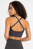 Arias Crisscross Back V-Neck Sports Bra (color options)