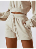 Nikki Drawstring Smocked Waist Shorts