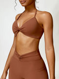 Taj Twisted Halter Neck Sports Bra (multiple color options)